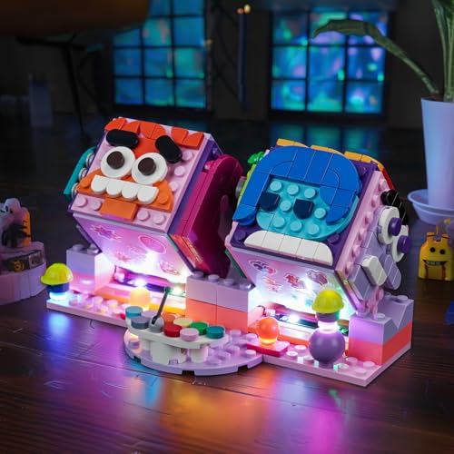 Light Kit for Lego Inside Out 2 Mood Cubes Lighting Set for Lego 43248 Inside Out 2 Mood Cubes Set - Not Include Models Just Light Kit