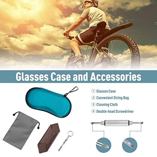 Image of FINTIE Sunglasses Case, Hard EVA Shell Shockproof Sport Glasses Case with Metal Carabiner Travel Zipper Eyeglasses Holder
