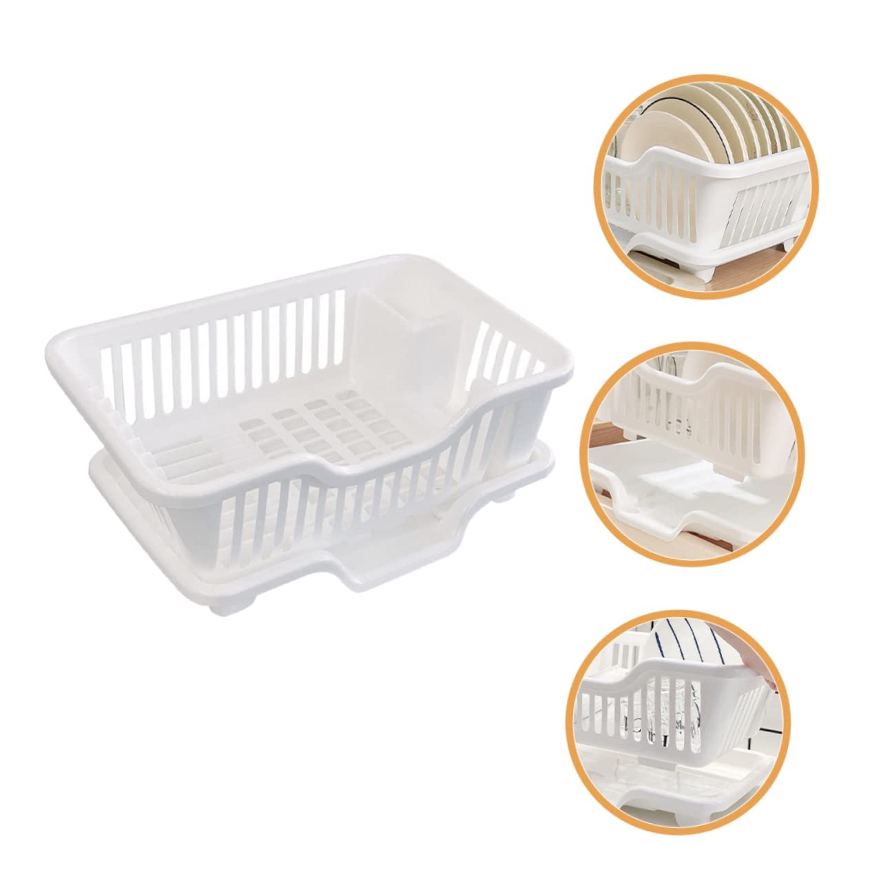 Cabilock Estante De Almacenamiento Escurridor De Platos Soporte Para Utensilios Diseño Compacto Útil y Fácil De Instalar