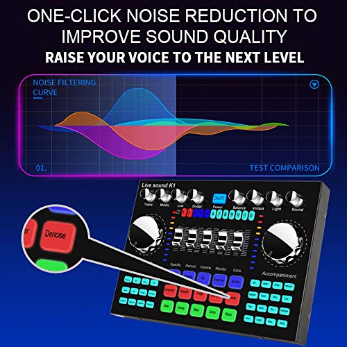 K1 Computer Telefono Voice Changer HIFI Scheda Audio Mixer Board Streaming Audio Bluetooth 5.0 Universale