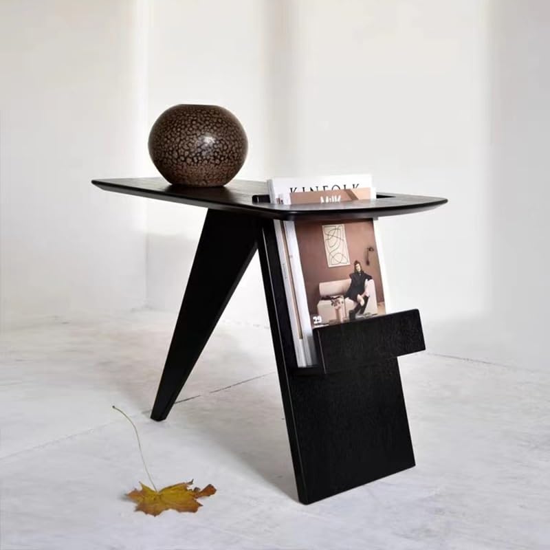 Table d'appoint de canapé en bois massif moderne pour salon et bureau - 4