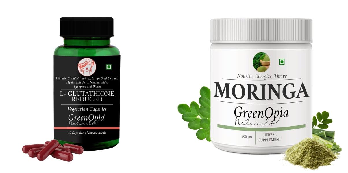 L Glutathione Reduced Moringa Oleifera Powder Wellness Daily Vitality |60 CAPSULES Health & Personal Care