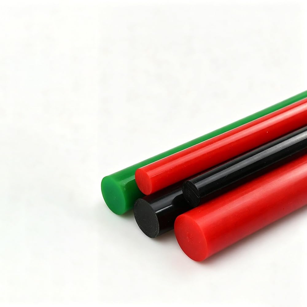 Tige Ronde En Plastique PU De Dureté 80A, Barre De Tendon De Bœuf En Polyuréthane Solide Multicolore, Diamètre 20/25/30/35-55mm, Longueur 500mm(Black,Dia40x500mm)