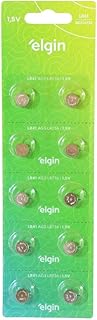 Bateria Alcalina com 10 unidades de 1, 5v tipo LR41, LR736, AG3 Elgin, Elgin, Baterias
