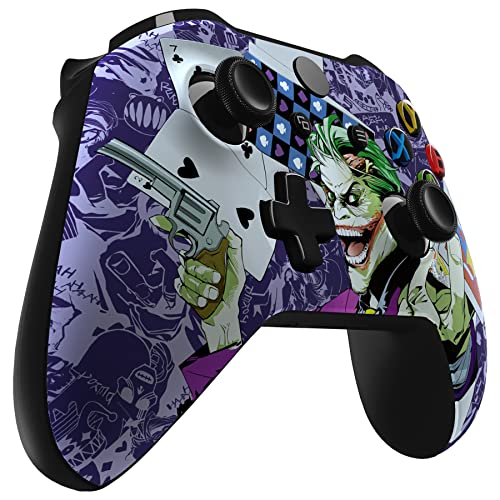 eXtremeRate Capa frontal com estampa de cartões de palhaço para controle Xbox One S/X, kit de substi