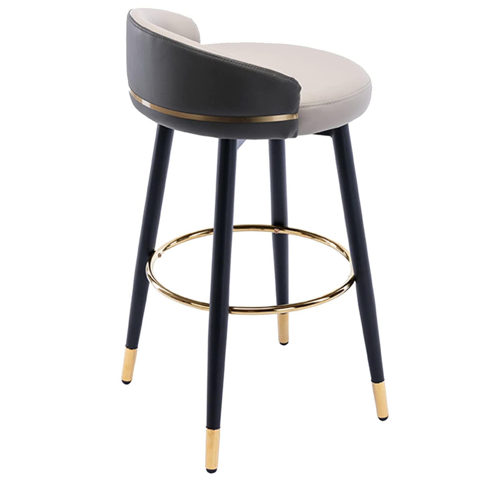 Tabouret de bar pivotant 360 bureau moderne comptoir réception siège carbone noir
