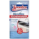 Spontex Microfibre Küchenwunder, 3D Mikrofaser-Pad mit Schwammkern, ideal für alle Küchenoberflächen, effizient gegen Schmutz und Fettrückstände, 1 Stück