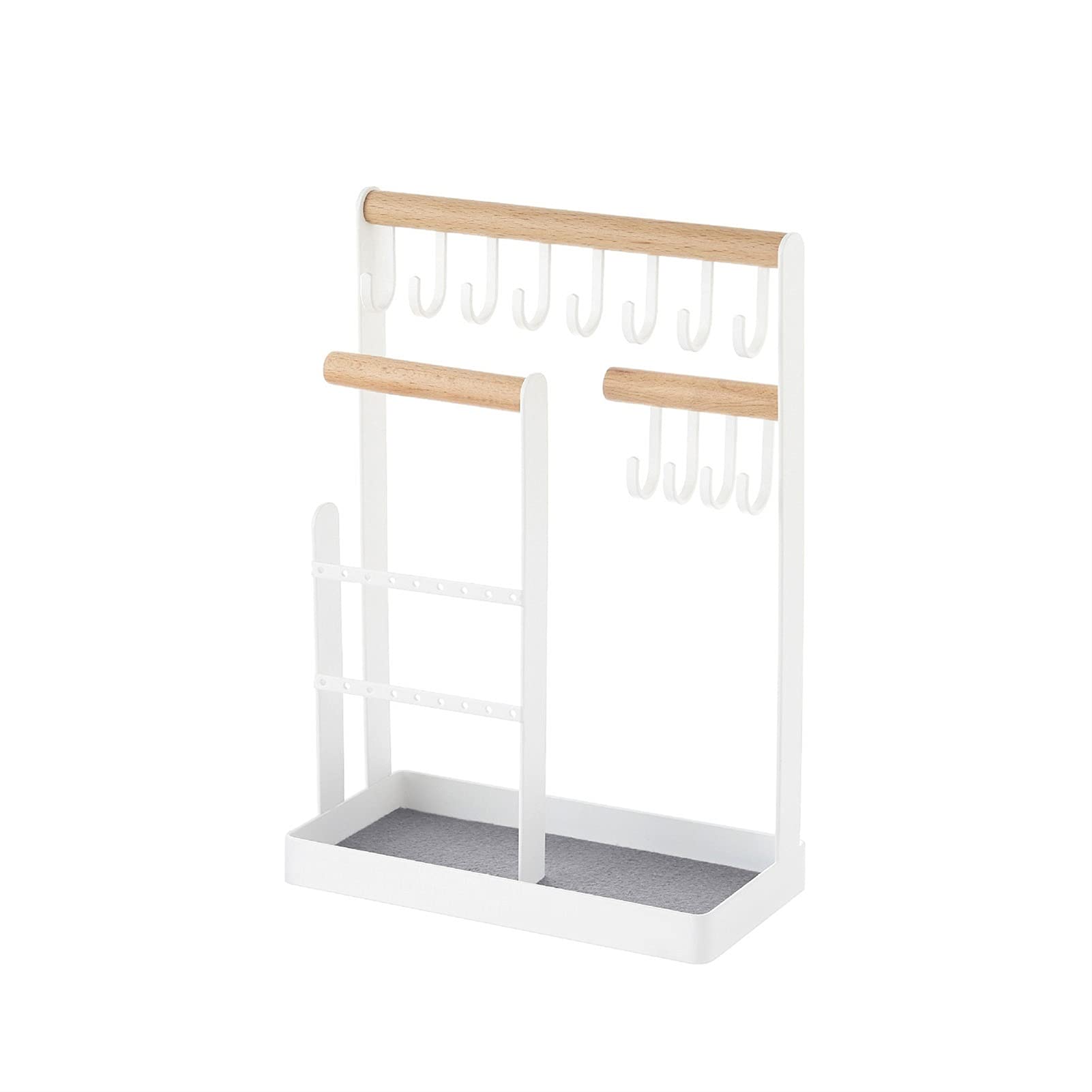 GAROEN Jewelry Display Stand Hanging Jewelry Organizer Hook Jewelry Display Rack Tabletop Countertop Free Standing Necklace Metal Holder Display Ma