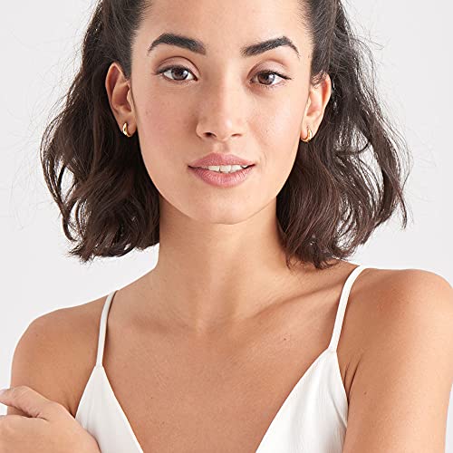 Ania Haie Luxe Minimalism Huggie Hoop - Orecchini Da Donna In Argento Sterling Placcato Oro 14 Carati, Lunghezza 11 Mm, Confezione Regalo Inclusa - 2