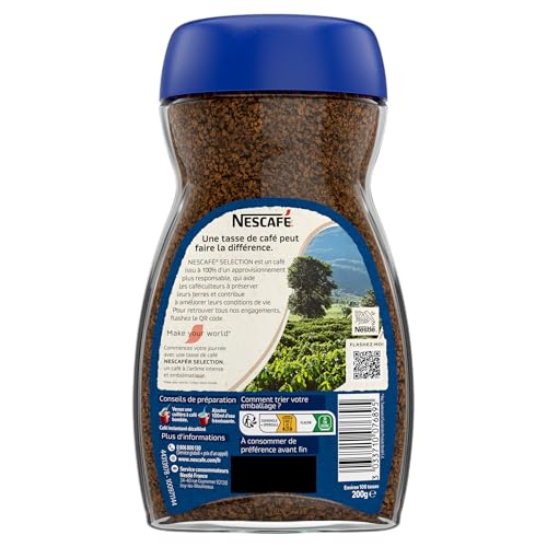 Café Soluble Sélection Décaféiné Nescafe Le Flacon De 100 Tasses - vue 5