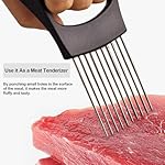 JAYVAR Onion Holder for Slicing, Onion Cutter Vegetable Chopper, Stainless Steel Tomato Slicer Vegetable Cutter for Potato, Avocados, Eggs, Food Slicer Assistant Tool for Fruit Lemon and Meat - Image 4