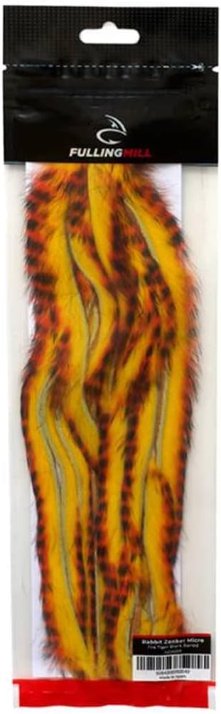 Fulling Mill Rabbit Zonker Micro (Fire Tiger Black Barred)