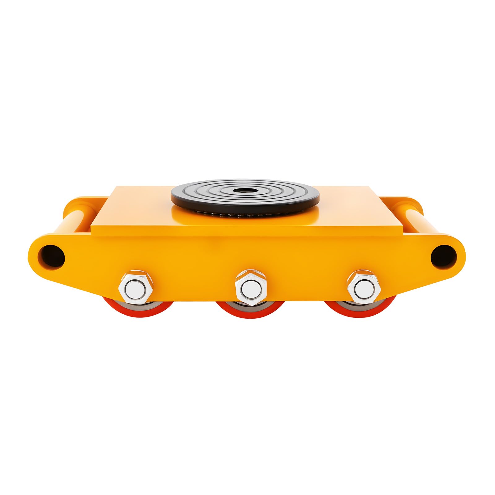 Machinery Mover Dolly, 8T giallo carrello di trasporto attrezzi con 6 ruote antiscivolo, rotazione a 360 gradi