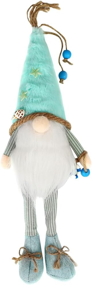 Kichvoe Shell Rudolph Ornaments - Plush Summer Gnomes Decorations for Beach Home Decor Cute Nautical Gnome Figurines for Shelf Sitters and Farmhouse Tiered Tray