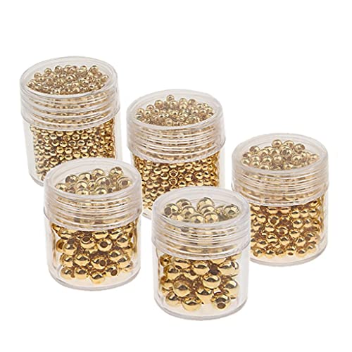 Opiniones y reviews de Fabricación de abalorios y bisutería los más recomendados. 47 Prettyia 5 Sets Perlas Espaciadoras De Acero Inoxidable Accesorios Para Fabricación De Collares Pulseras - Oro