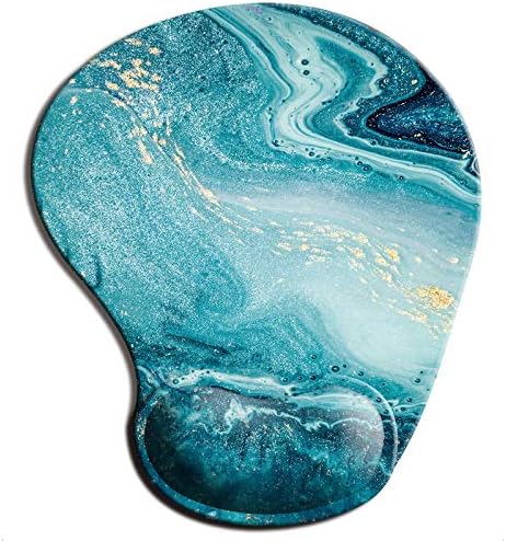 ITNRSIIET Mouse Pad, Ergonomic Mouse Pad with Wrist Support Gel Mouse Pad with Wrist Rest for Laptop, Pain Relief Mousepad with Non-Slip PU Base for Office & Home, Sky Spirit