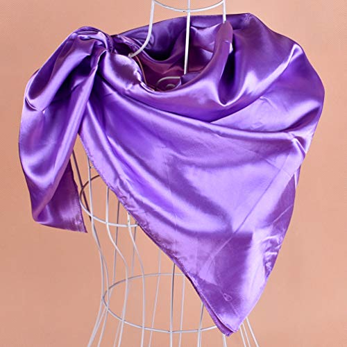 ASUITOFK 35" Womens Large Satin Square Scarf Silk Feeling Hair Wrapping Gift Headscarf Scarves4