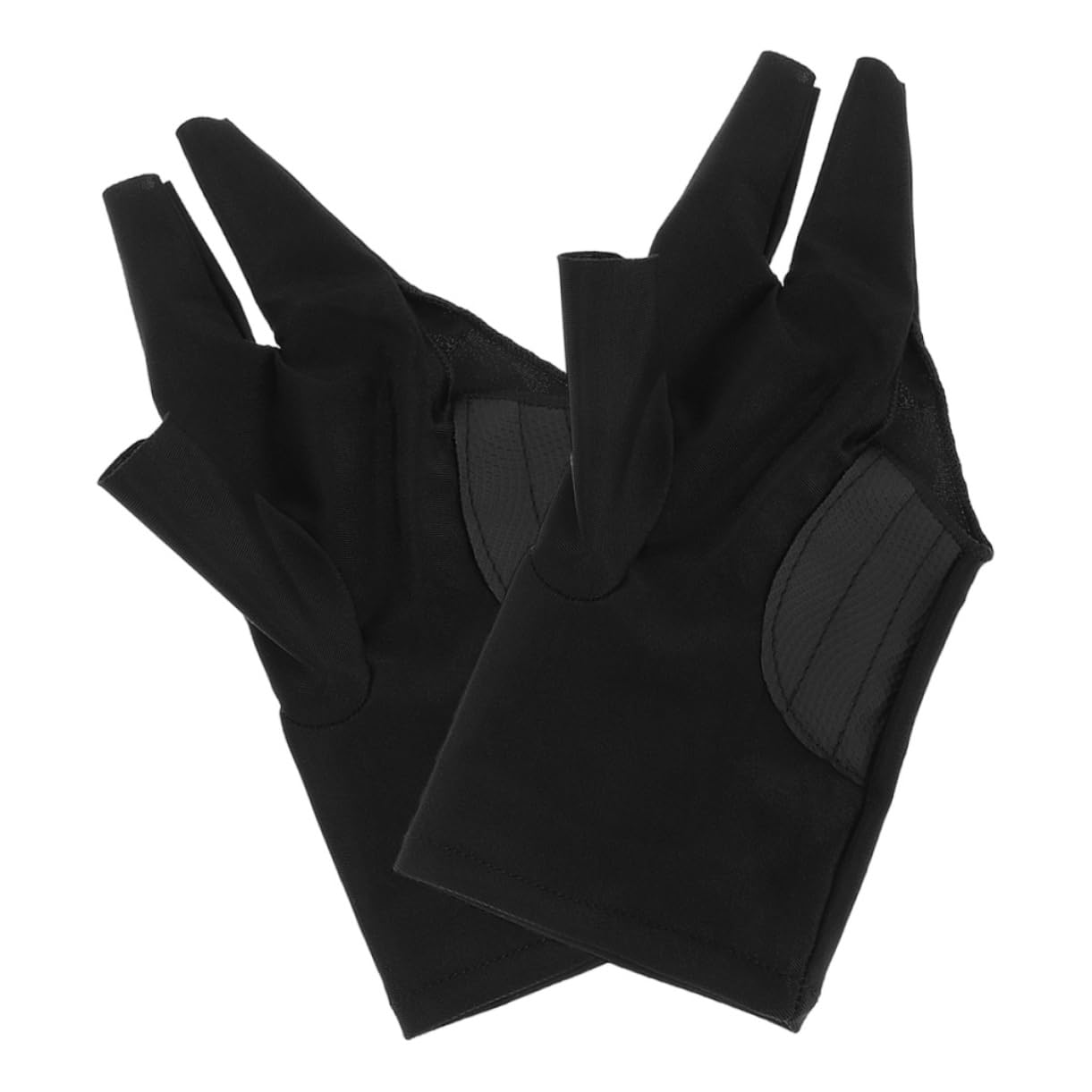 GOOHOCHY 2Pcs Professional Billiard Gloves Comfortable Elastic Three Finger Design Reusable Snooker Gloves for Men and Women Table Game Accessories Breathable and Washable