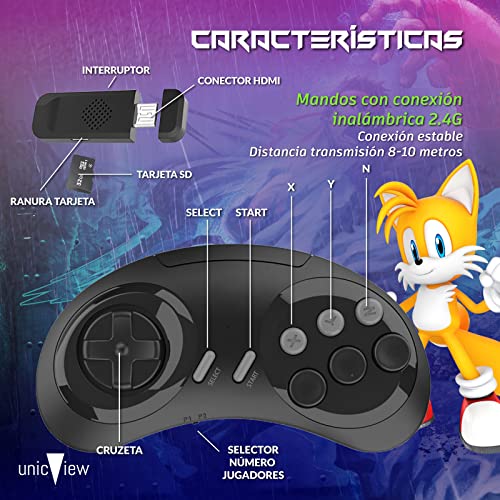 Consola-Retro-SG800-Megadrive-inalambrica-Incluye-conexion-HDMI-688-Juegos-preinstalados-Posibilidad-de-anadir-mas-Juegos-Formato-43-169-preseleccionable-Funcion-guardado-de-Partida Consola-Retro-SG800-Megadrive-inalambrica-Incluye-conexion-HDMI-688-Juegos-preinstalados-Posibilidad-de-anadir-mas-Juegos-Formato-43-169-preseleccionable-Funcion-guardado-de-Partida