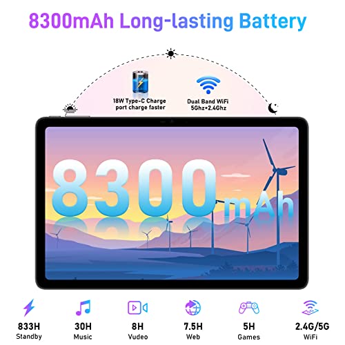 Doogee T20 Tablet 2023, 2K 10.4 Inch Android 12 Tablets, Octa-Core 15Gb Ram＆256Gb Rom(Tf 1Tb), 2.4G/5G Wi-Fi, 18W Pd 8300Mah Battery, 8+16Mp Camera, Hi-Res Audio＆Tüv Rheinland Certified（Green） #TOP4