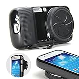 GMYLE(R) Black TPU Protective Soft Case with Camera Lens Cover for Samsung Galaxy S4 Zoom SM-C1010, SM-C101