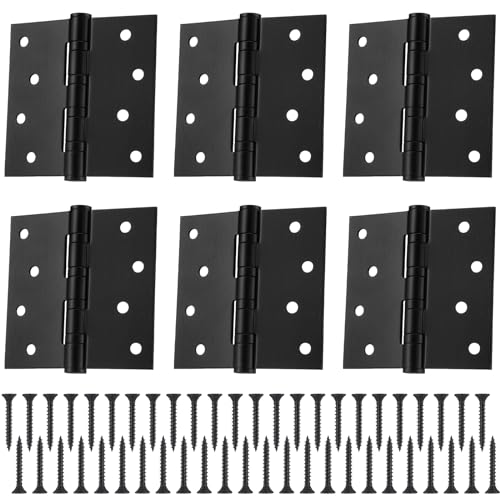 Yaocom 6 Pcs 4'' Ball Bearing Door Hinges Stainless Steel Heavy Duty Hinges 4 x 4 Inch Exterior Door...