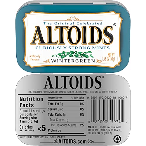 Altoids Variety Pack - 12 Pack - 1.76 Ounces Per Tin - Peppermint, Wintergreen, Spearmint, Cinnamon - Packed In Mighty Merchandise Gift Box #TOP1