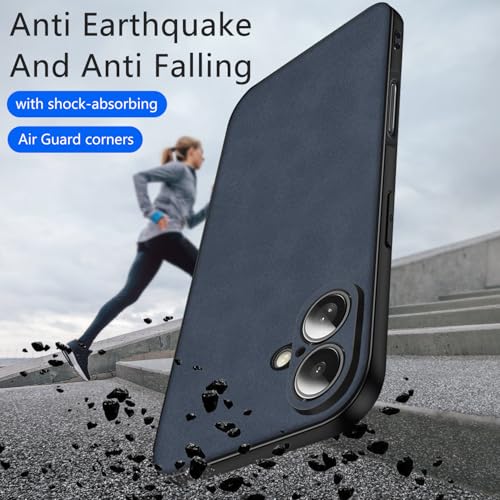 Coque pour iPhone 16 Plus anti-vibrations, protection antichoc légère bleu - 6