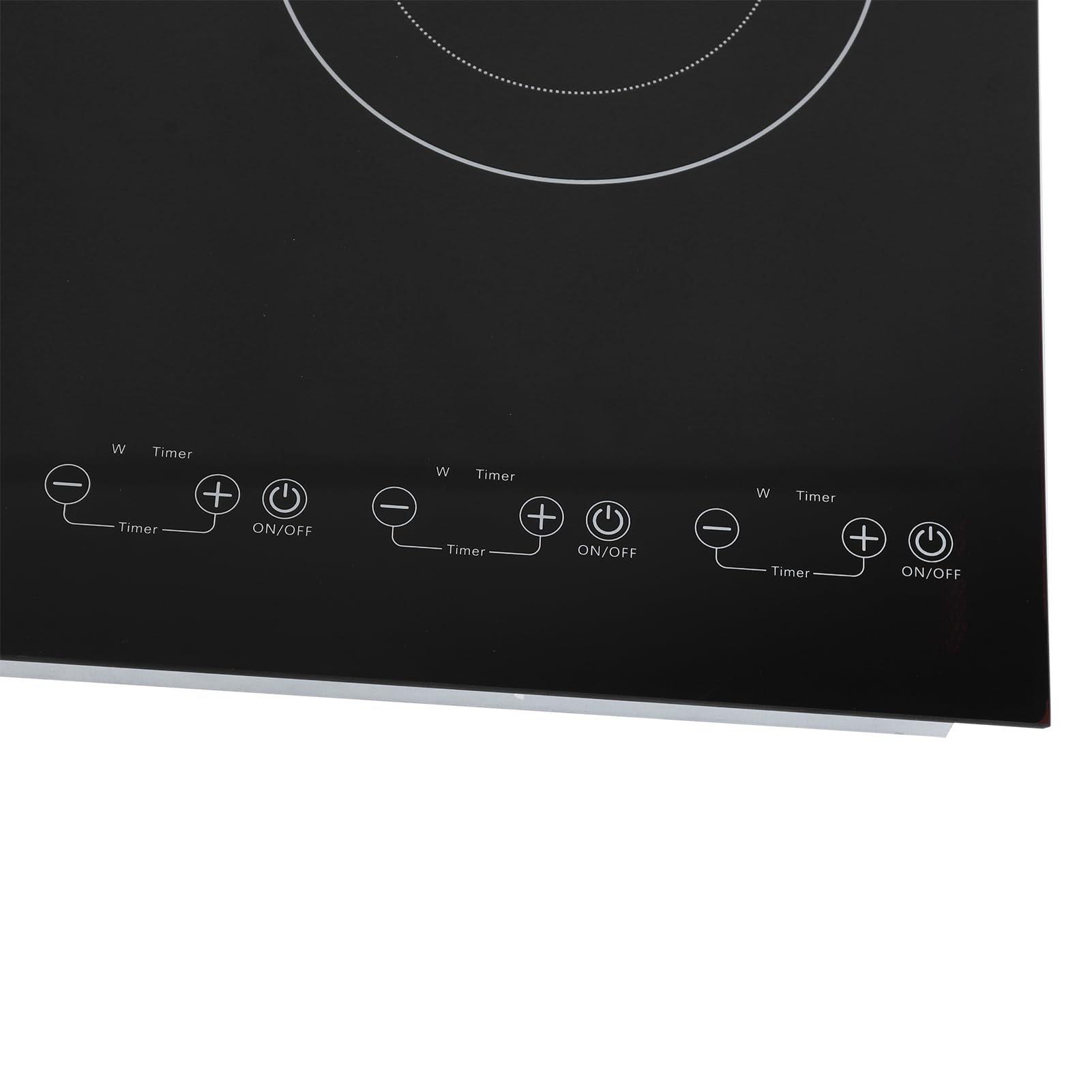 Piano Cottura Elettrico con 3 Fuochi, Touch Control, Controllo Preciso della Temperatura per Pentola in e Acciaio Inossidabile, Piano Cottura a Induzione Incorporato da
