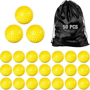 Junkin 50 Pack 9 Inch Baseball Pitching Machine Bulk Dimpled Softballs Practice Foam Sport Softballs Pitching Machine Yellow Softballs Baseball for Hand-Eye Coordination Hitting Fielding Practice Junkin 50 Pack 9 Inch Baseball Pitching Machine Bulk Dimpled Softballs Practice Foam Sport Softballs Pitching Machine Yellow Softballs Baseball for Hand Eye Coordination Hitting Fielding Practice