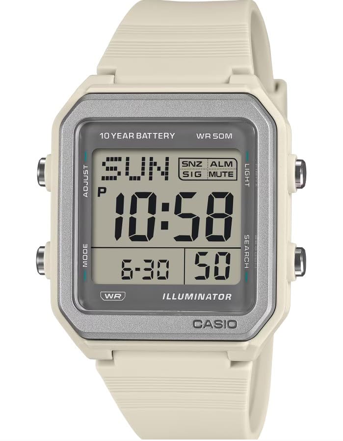 W-221H Series | Digital Watch | Angular Retro Design | 10-Year Battery | World Time | Fla…