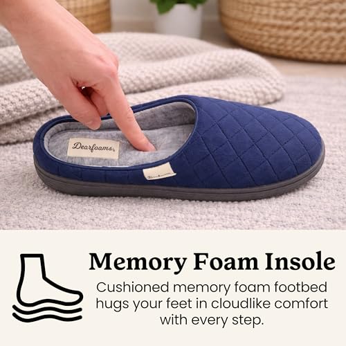 Image of Leslie Terry Clog House Shoes with Memory Foam, Indoor Slippers with Wide Widths