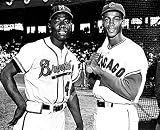 Legends Gallery Hank Aaron and Ernie Banks in 1961 8x10 Photo Picture