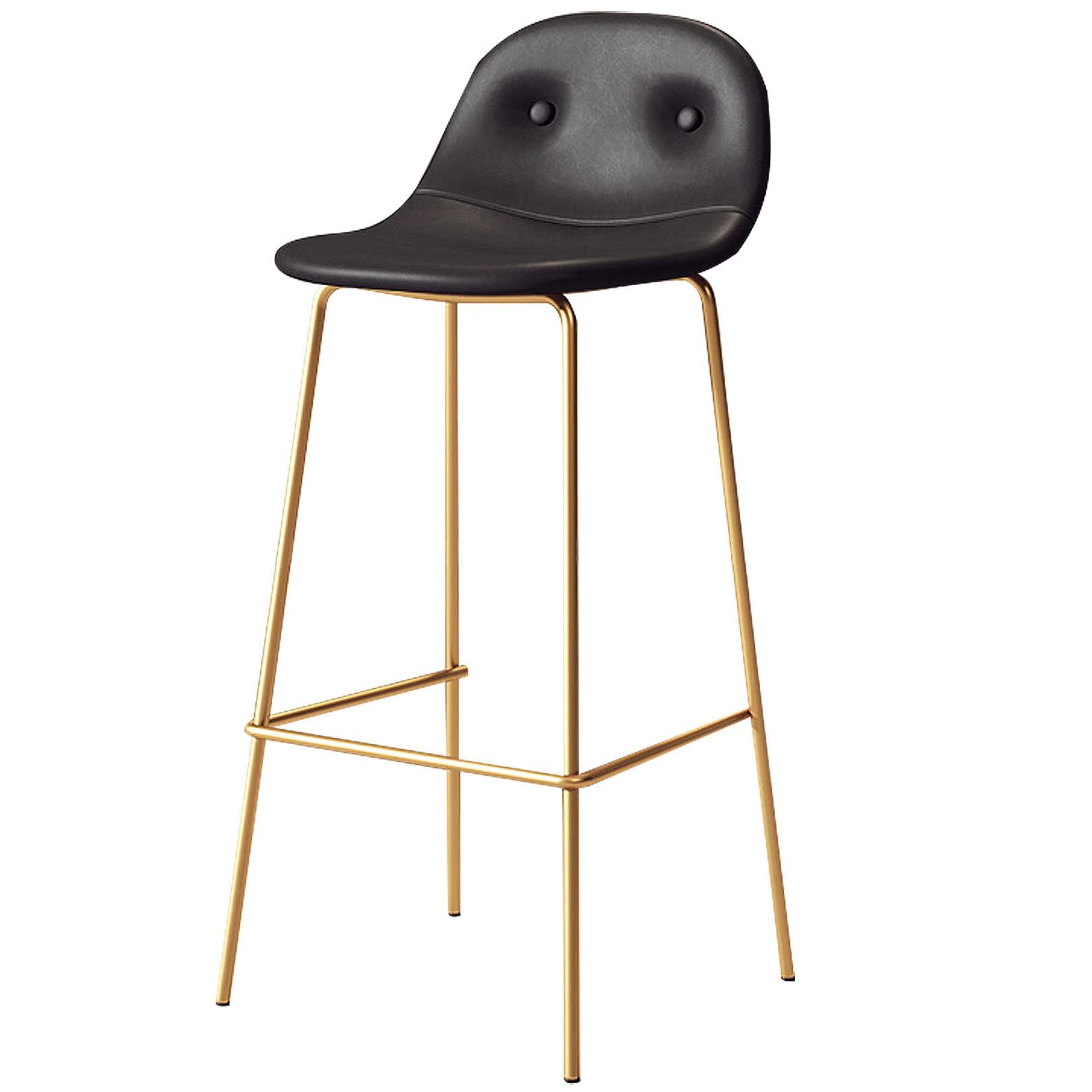 Tabourets de bar modernes en cuir PU avec finitions soignées pour salle à manger