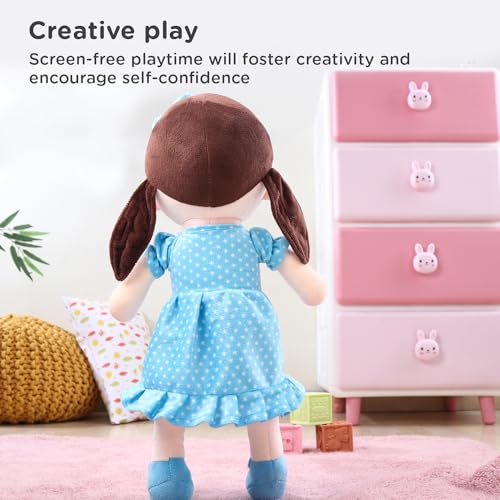 Image of Play Nation Premium Emma Candy Doll | Stuffed Girl Winky Candy Doll | Cuddly Soft Washable Plush Toy | Safe for Kids | BIS Certified | Birthday Gift | 45 cm | 3+ Years (Blue)