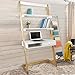 American Trails Freestanding Ladder Desk With Drawer, Natural Maple/White