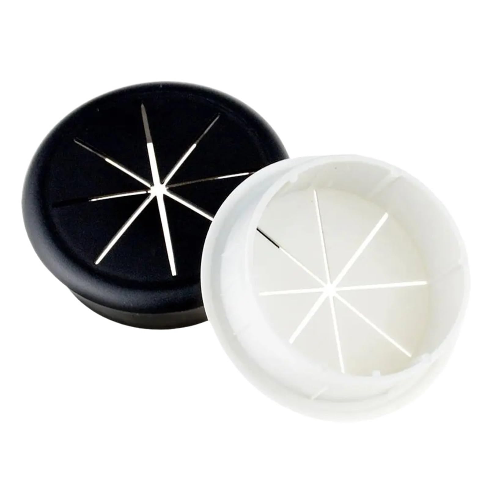 Desk Cable Grommet 20pcs Cable Hole Cover Cord Grommets Passing Eight Petal Threading Box Desk Wire Organizer(Black-50mm)