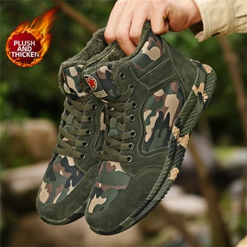Image of High-top Sports Canvas Camouflage Shoes Suitable for Outdoor Mountaineering and Hiking Training