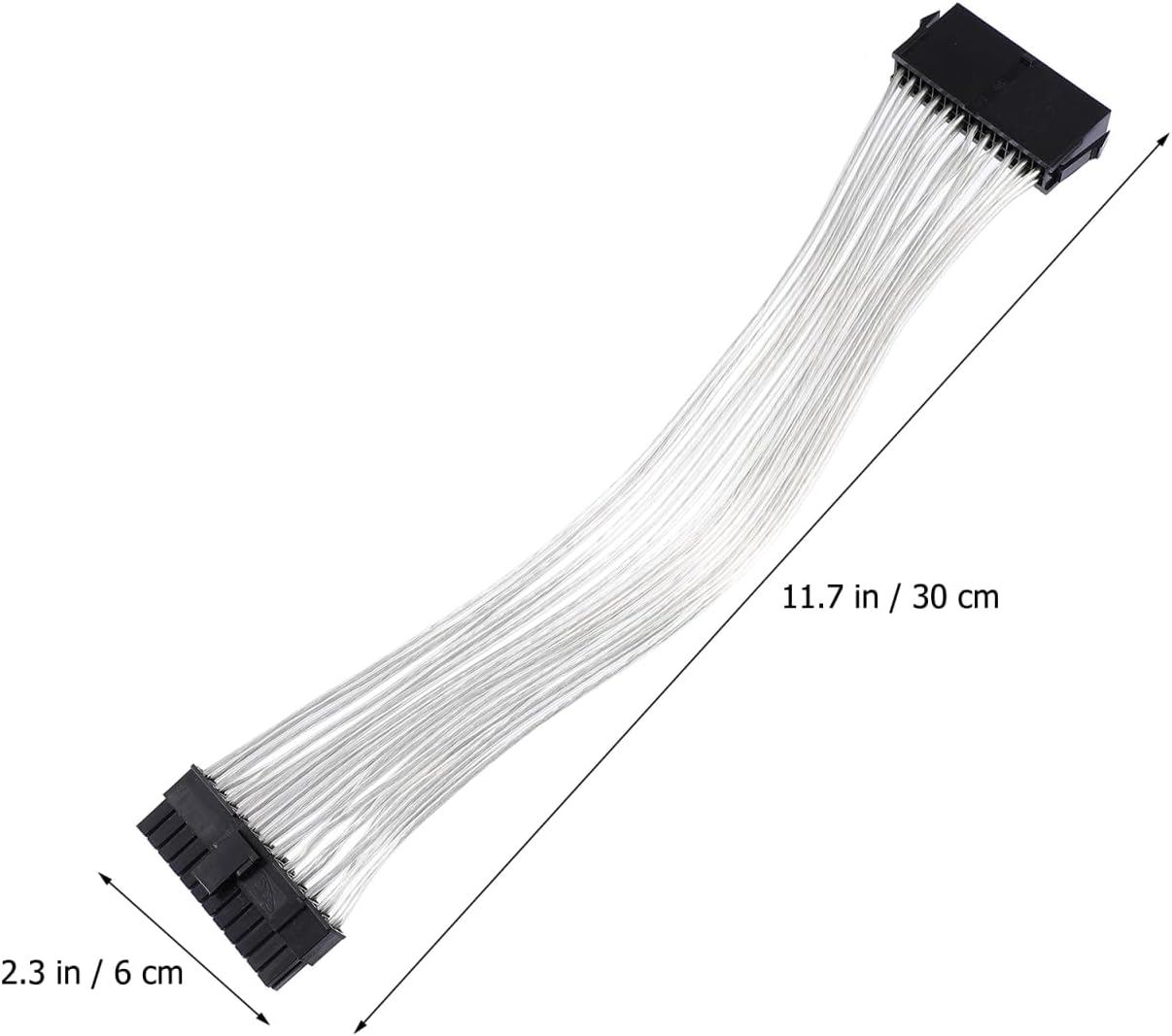 ARTIBETTER ATX Motherboard Power Extension Cable 24 Pin Male to Female PSU Cord with Secure Latch 12.79In Computer Power Supply Extension