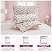 Full/Queen Size Quilt Set Pink Floral Quilted Bedspread Coverlet Set 3-Piece Cottagecore Shabby Chic Garden Style Flowers Reversible Lightweight Comforter Bedding Set Bed Cover for Women Teen Girls