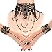 HOWAF Halloween schmuck Damen Mädchen Halskette Choke Gothic Spitze Lolita Halskette Armbänder Set für Party, Veranstaltung, Halloween-Kostüm