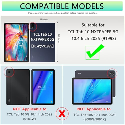ATOOZ for TCL TAB 10 NXTPAPER 5G Tablet Case 10.4 Inch 2025 (9199S) with PC Stand Soft Silicone Kids Case for TCL Tab 10 Gen 2 Tablet (8196G/8496G) 10.4 inch (Blue) by ATOOZ - Image 2