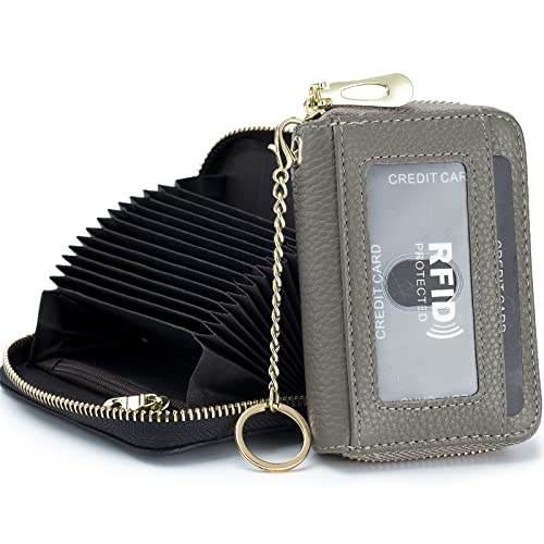 Image of imeetu Rfid Credit Card Holder,Genuine Leather Businese Card Case,Rfid Blocking Wallet for Women & Men