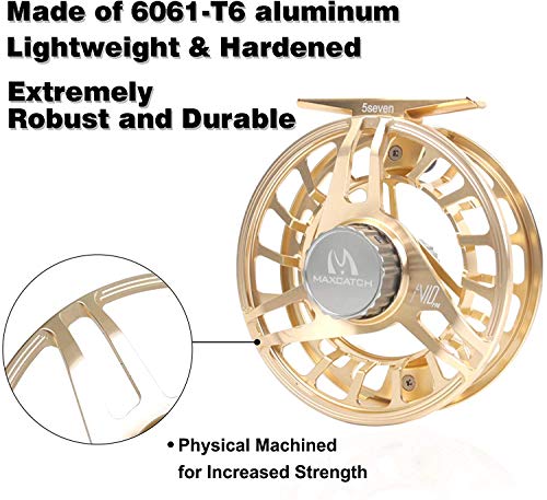 MAXIMUMCATCH Maxcatch AVID PRO Fly Fishing Reel with CNC-machined Aluminum Body Super Large Arbor Design-3/5, 5/7, 7/9 Weights - Image 4