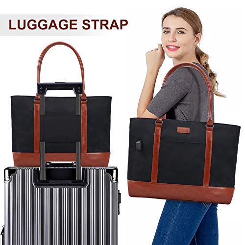 ANKUER Laptop Tote Bag Work Bag for Women with USB Port, 15.6 Inch Laptop Shoulder Business Bag3
