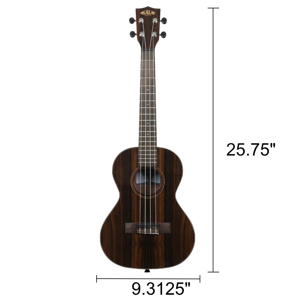 Kala Ziricote Tenor Ukulele by Kala KA-ZCT-T Bundle with a Tuner and Polishing Cloth - Image 2