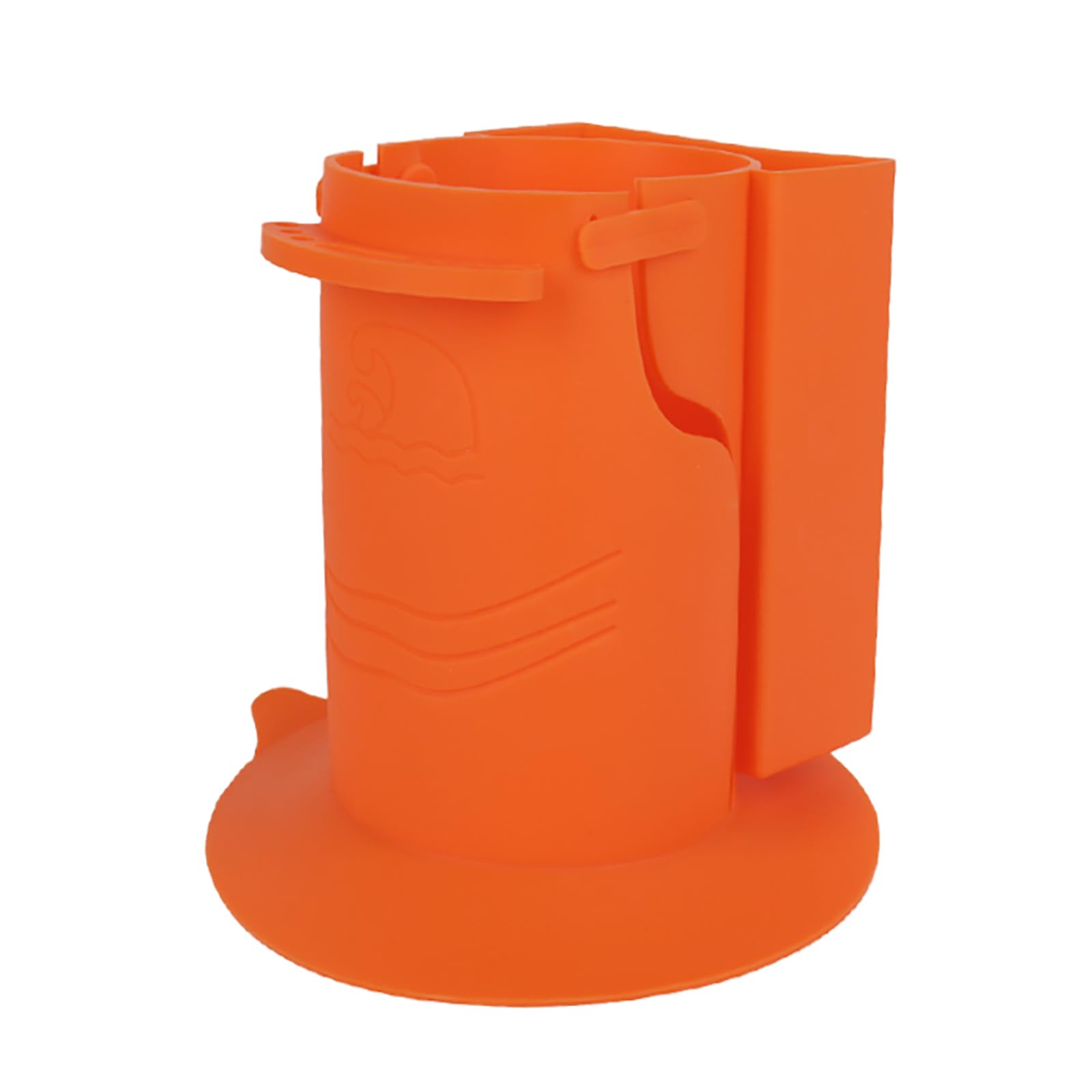 Universal Silicone Cup Holder Portable Drink Holder Bottle Carrier for SUP Paddle Board, Kayak Canoe Yacht and Fishing Boat (Orange)