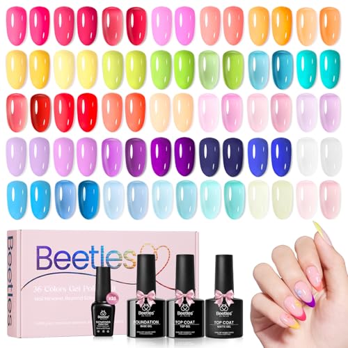 Beetles Neon Gel Polish Set - 36 Colors Dewdrop Flora