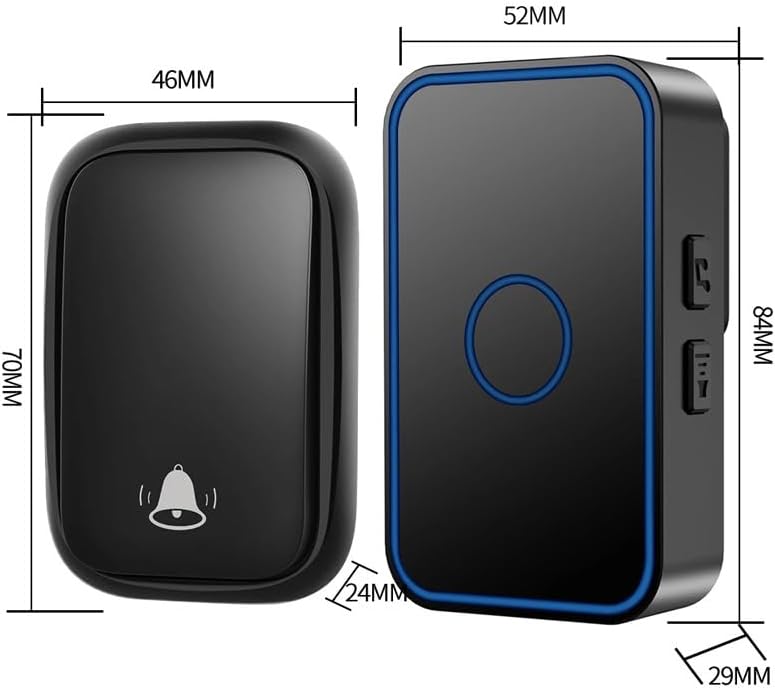 ホームドアリング 150 メートル範囲ベルチャイム米国 EU 英国プラグワイヤレスドアベル自己電源防水バッテリー不要