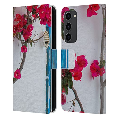 Étui en cuir Haroulita Bougainvillée de qualité supérieure pour Galaxy S23+